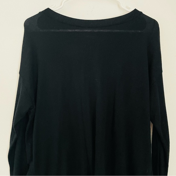 *DONATED* TOPSHOP Black Long Sleeved Top Mock Layer Sweater Back - Picture 2 of 12